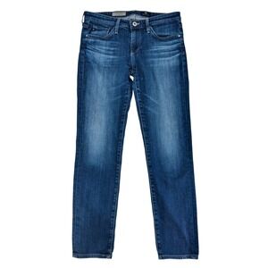AG Adriano Goldschmied Stevie Ankle Jeans Womens 27R Blue Mid Rise Slim Denim
